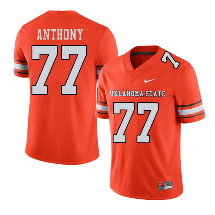 Men #77 Hunter Anthony Oklahoma State Cowboys College Football Jerseys Sale-Alternate Orange - Click Image to Close